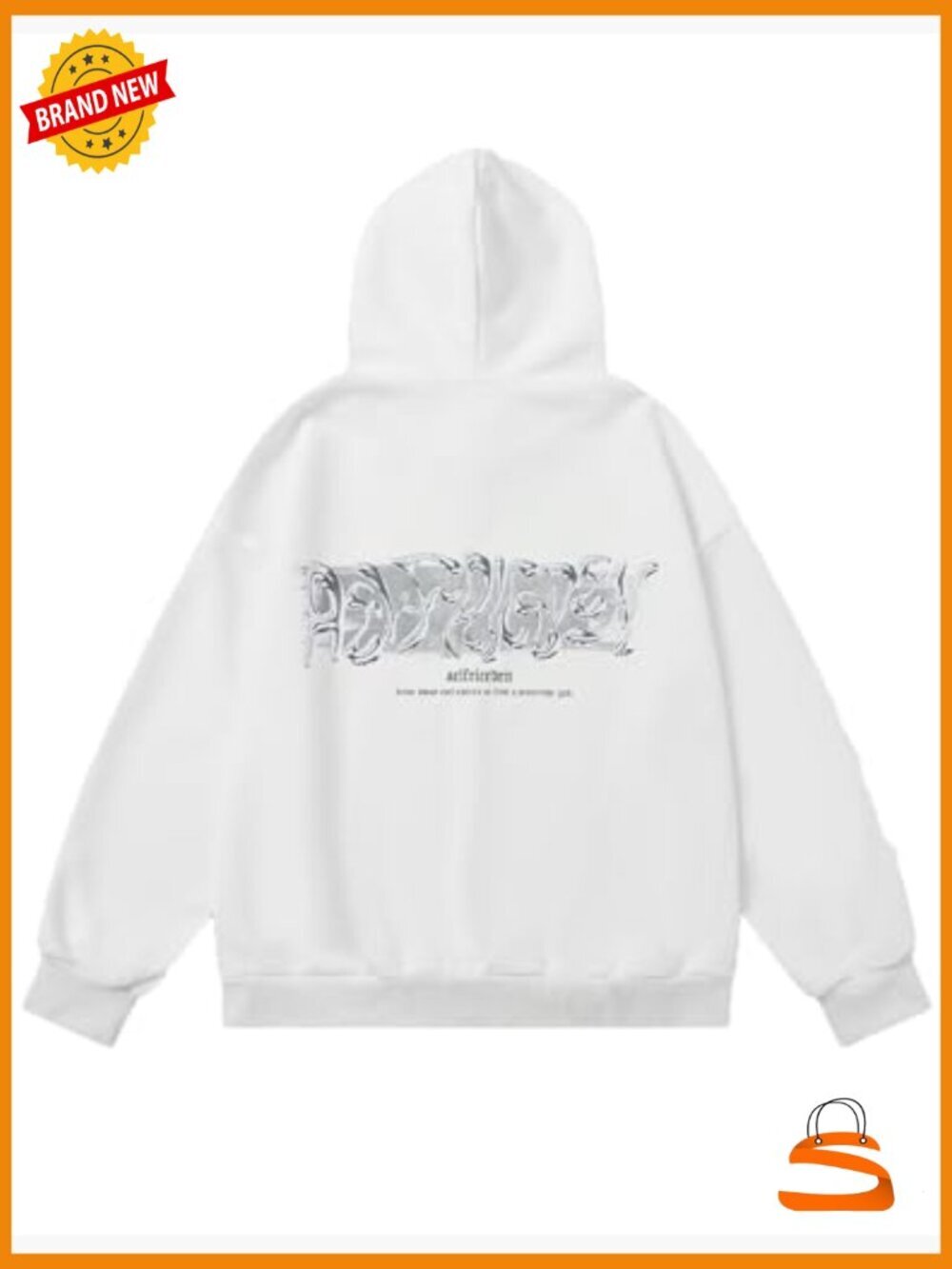 Oversized Y2k Graphic Hoodie Heavyweight Pullover Streetwear - Picture 5 of 7